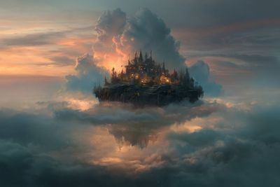 Suspended Serenity in the Mist