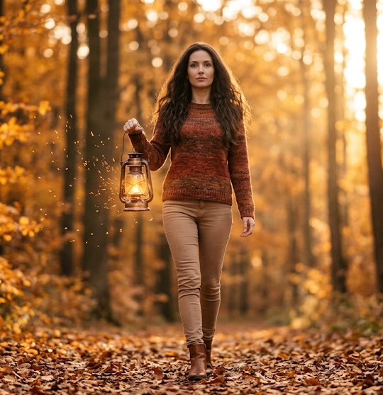 Golden Autumn Walk Through a Sunlit Forest