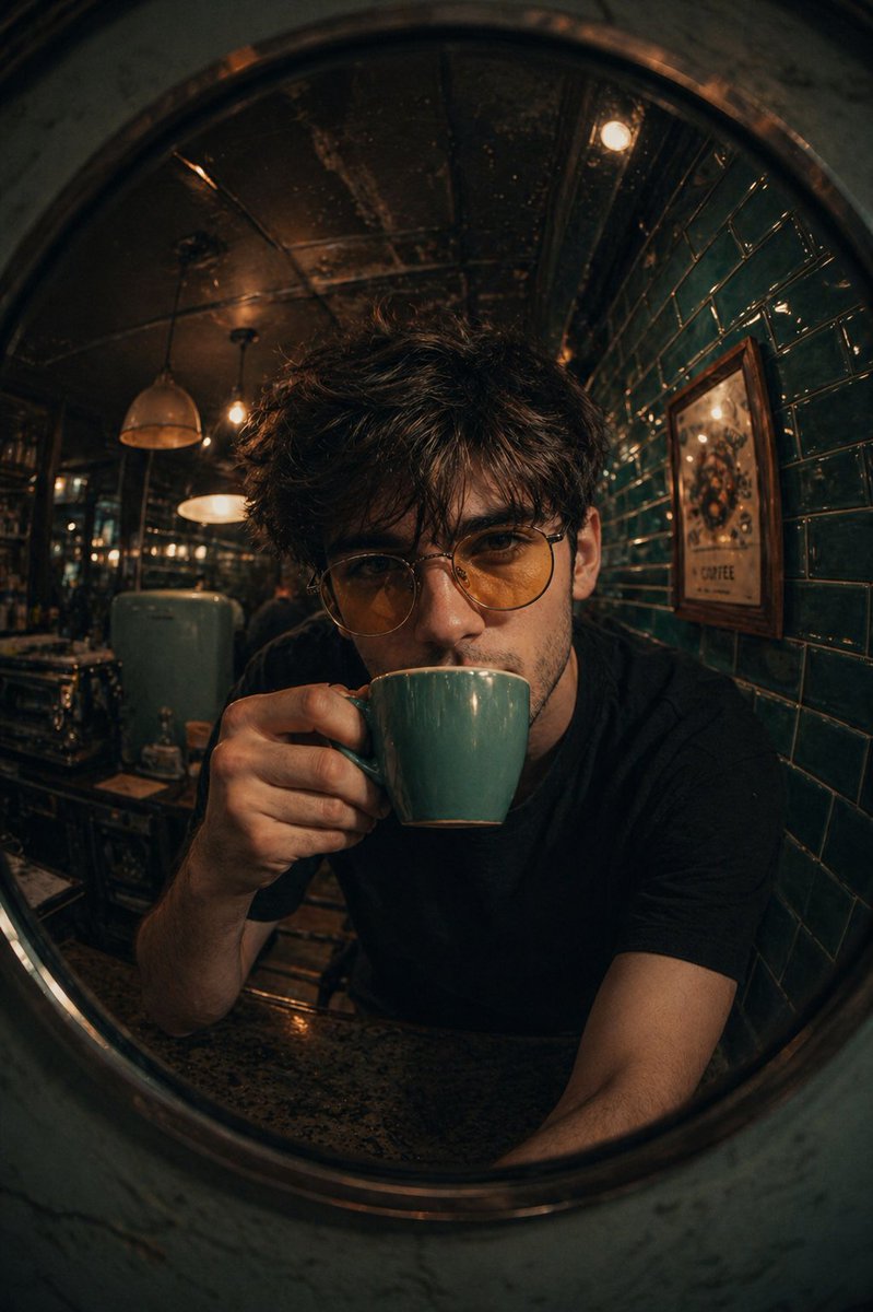 Intimate Café Moment: A Close-Up Capture
