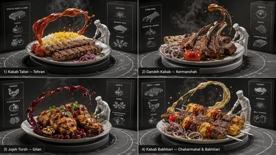 Houdini fluid sculptures recommend four rare dishes in a grid
