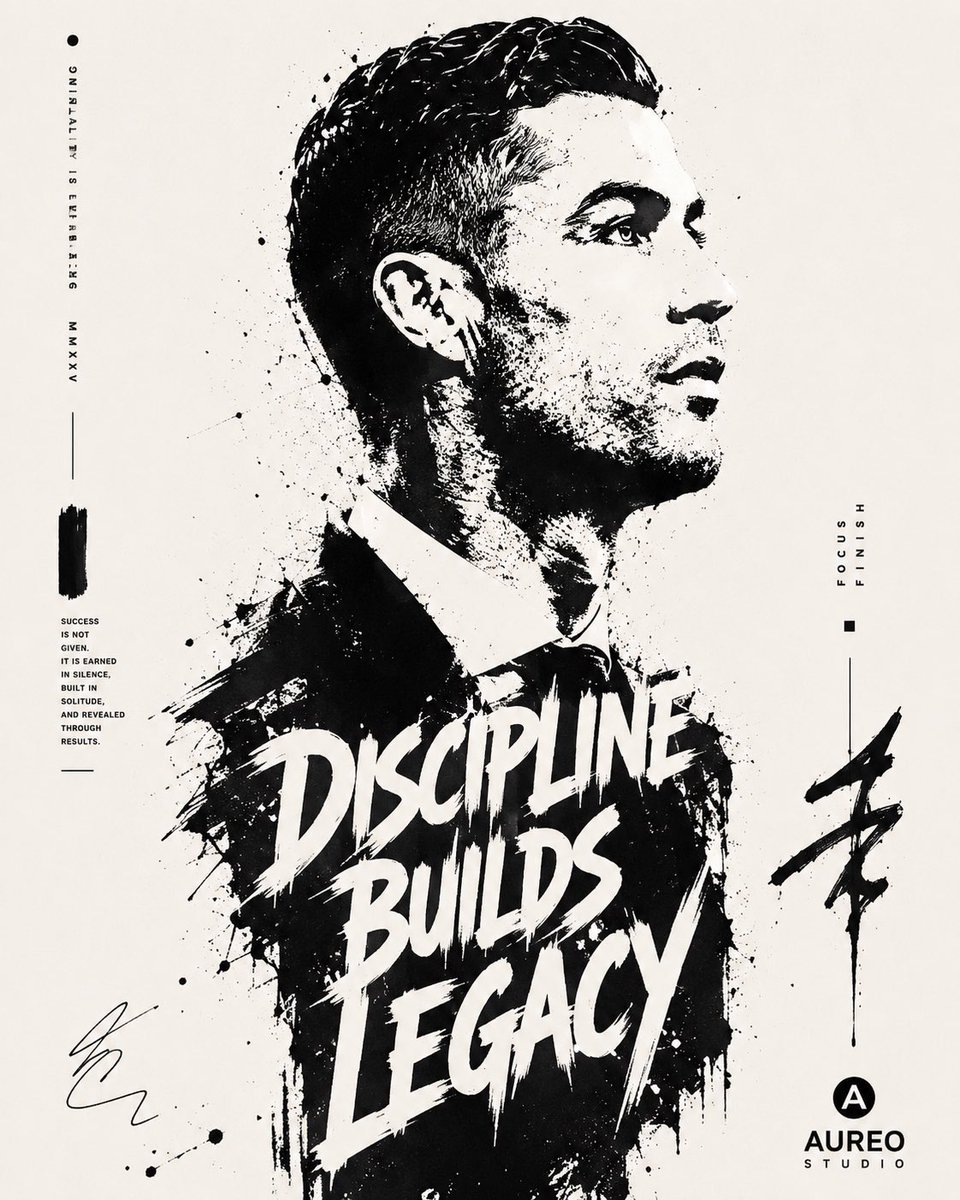 Bold side profile emerges from fragmented stencil shapes and ink splatters