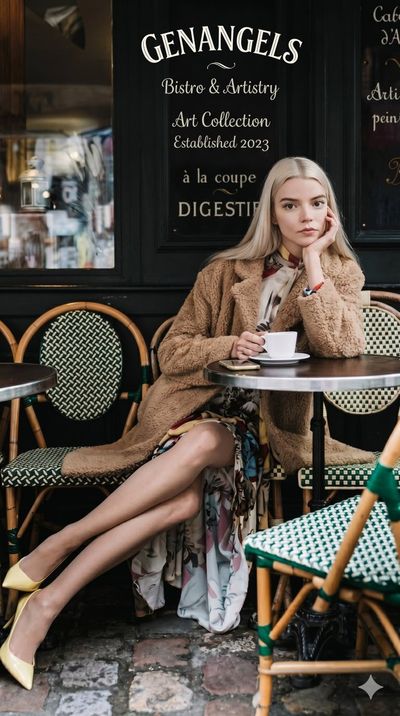 Effortless Elegance at a Parisian Cafe