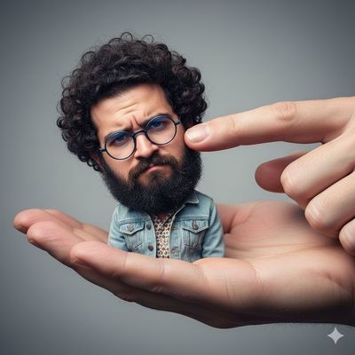 Miniature Man in the Palm of Your Hand