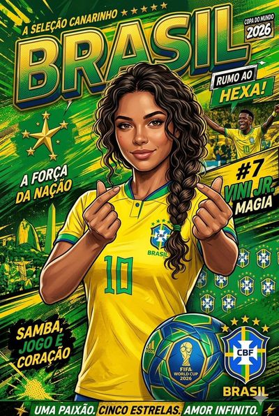Brazilian fan celebrates World Cup with samba and finger hearts