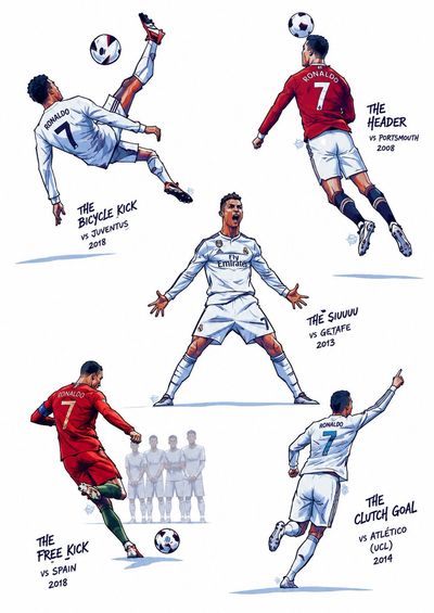 Two legends share one frame in an epic football poster