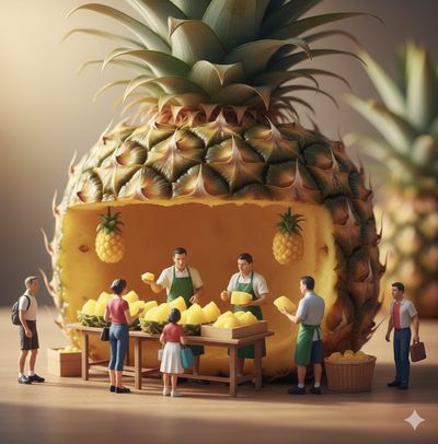 Pineapple Paradise: A Miniature Fruit Stall Fantasy