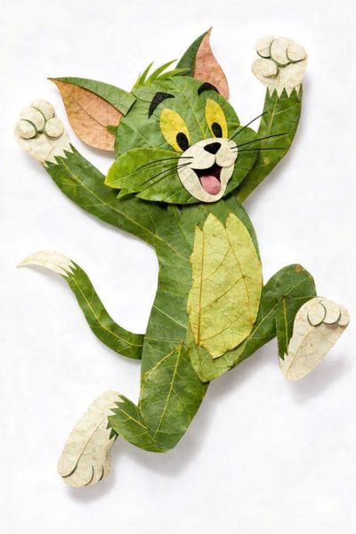 Botanical Animation: Characters Crafted from Leaves