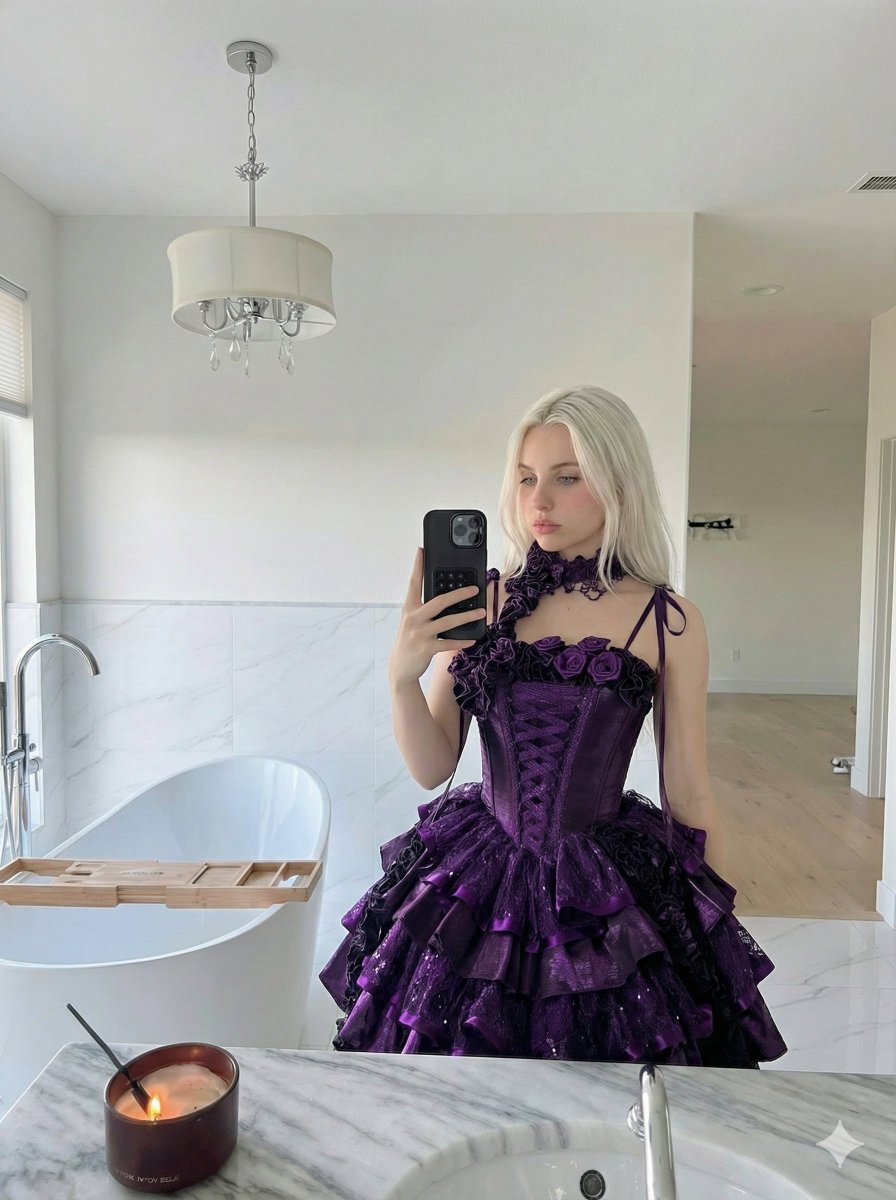 Gothic Glamour: A Modern Reflection