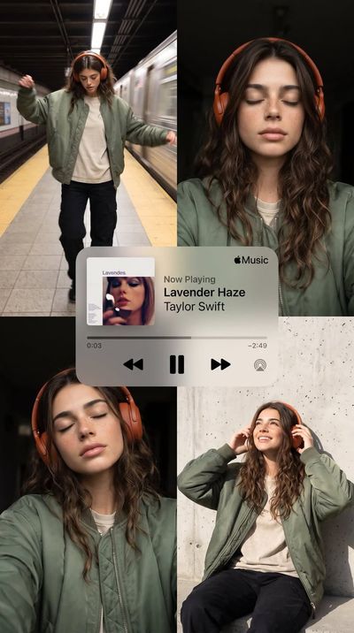 A woman dances alone on a subway platform with motion blur