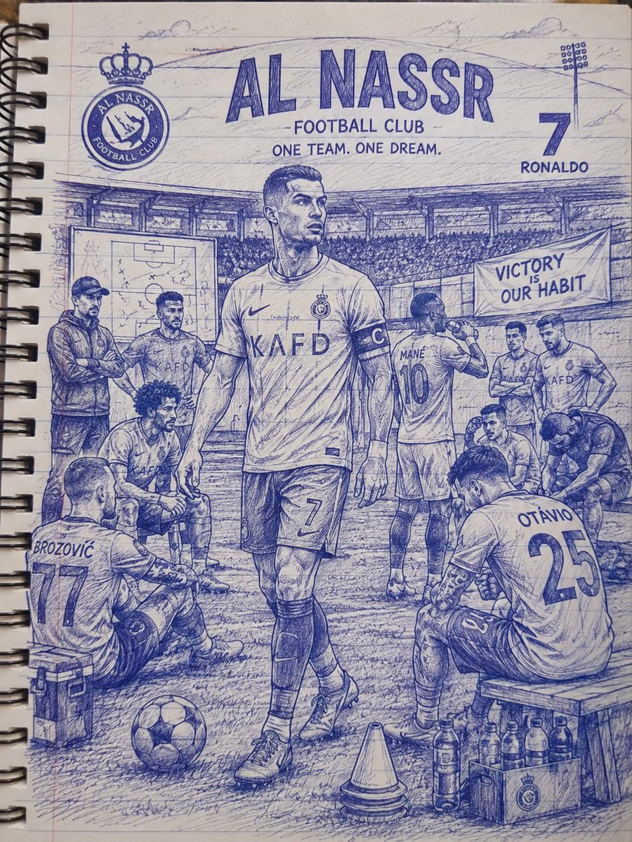Cristiano Ronaldo leads Al Nassr in dramatic locker room sketch
