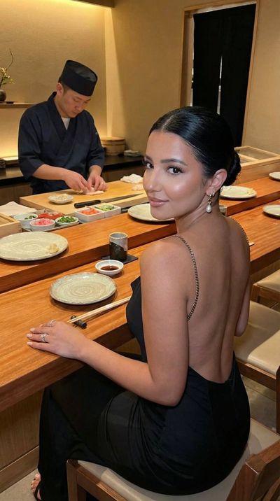 Cinematic Elegance at a Luxury Sushi Bar