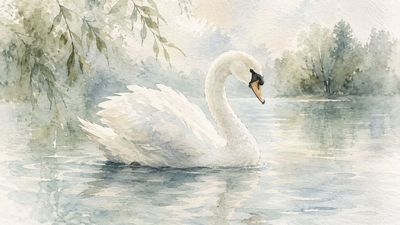 Elegant Watercolor Artwork with Soft Tones
