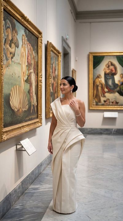 Renaissance Elegance in Ivory Couture