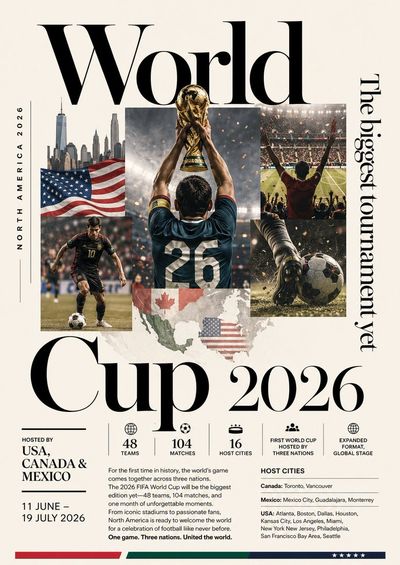 World Cup 2026 Editorial Poster