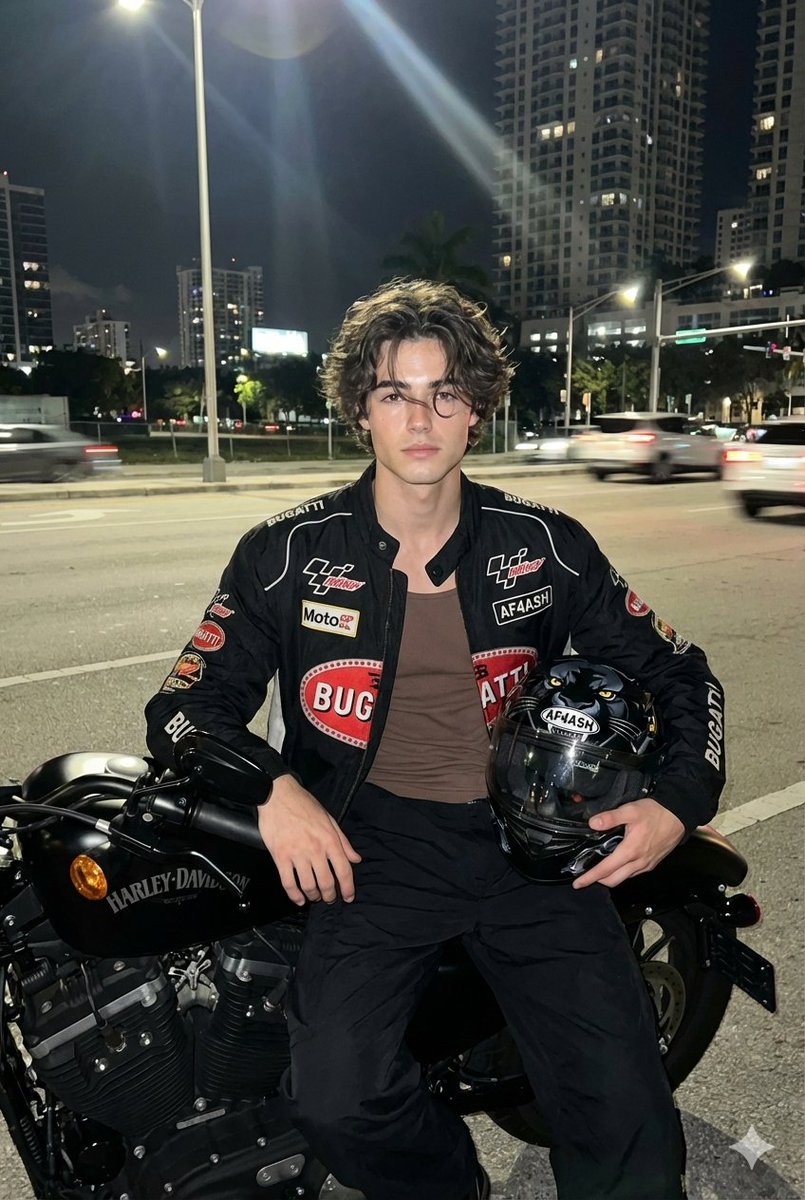 Midnight Ride: Urban Vibes on a Harley