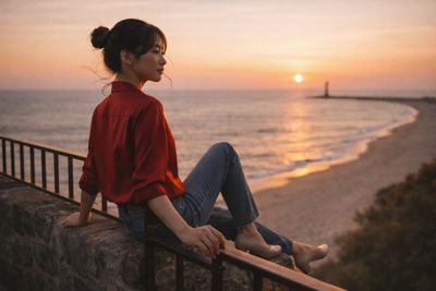Golden Hour Serenity on the Coast