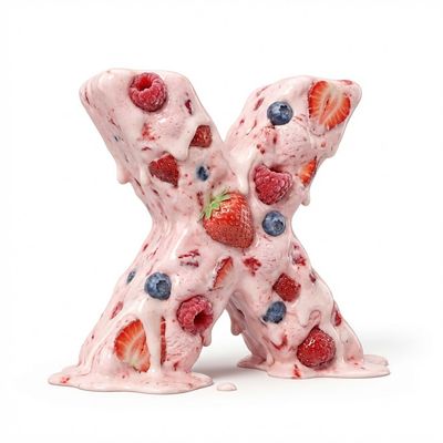 Frozen Letter X: A Berry Delight