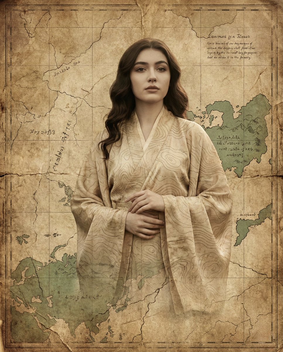 Whispers of Time: A Surreal Portrait from the Map