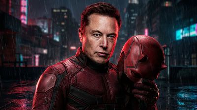 Urban Vigilante Portrait in Daredevil Style