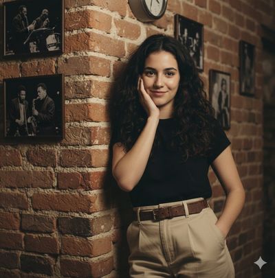 Parisian Poise in a Jazz-Lit Brick Cafe