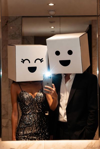 Quirky Glam: A Mirror Selfie with a Twist