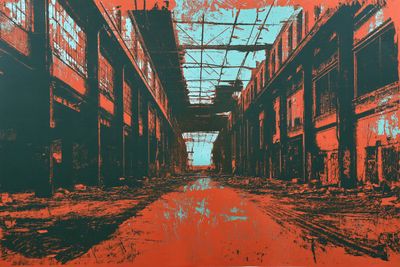 Sgraffito urban decay reveals a city's gritty history through scratched layers