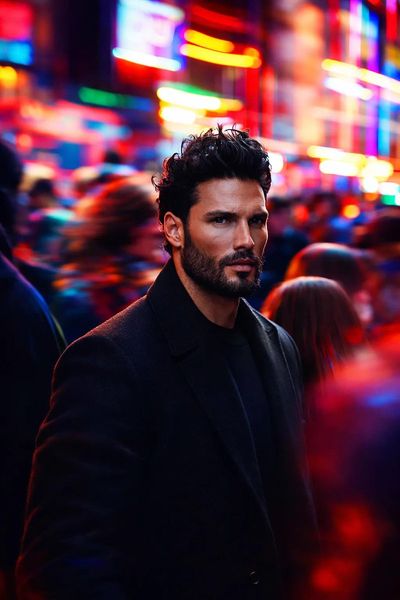 A Man Alone in the Crowd: A Cinematic Street Portrait
