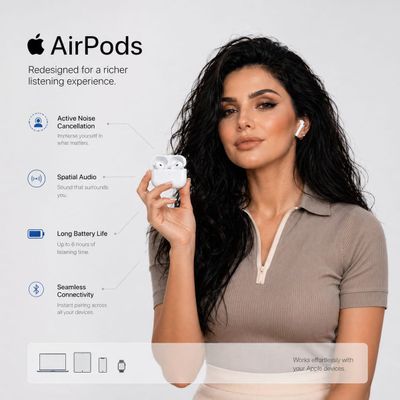 Sleek Innovation: The Latest Apple AirPods in a Premium Showcase