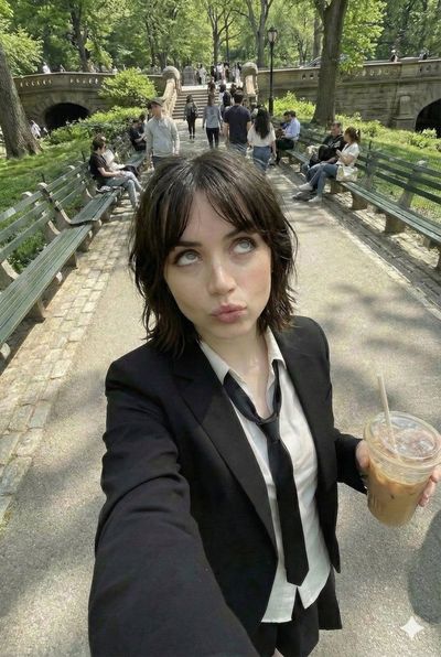Selfie Chic: A Playful Moment in the Park