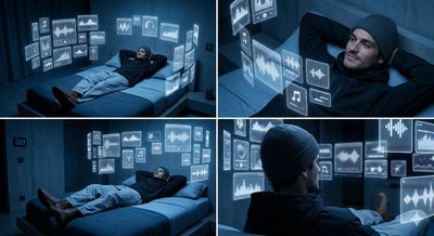 Futuristic Serenity in a Cinematic Bedroom