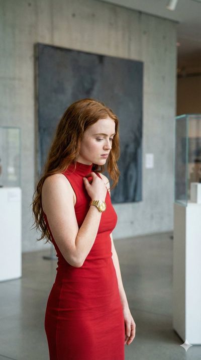 Vibrant Elegance in a Modern Gallery