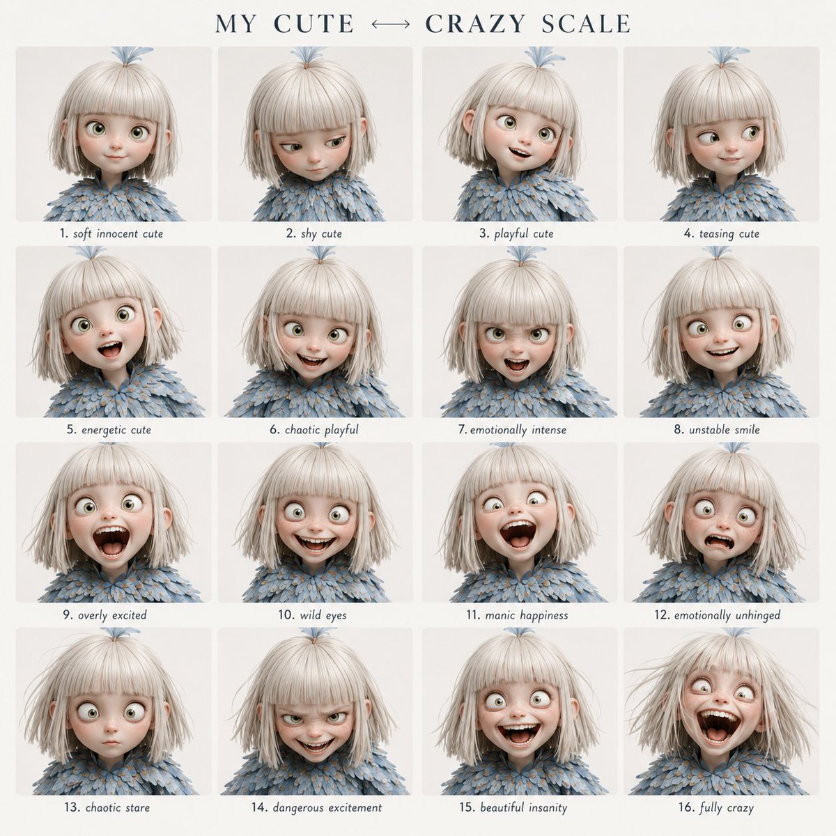 Emotional Spectrum: The Cute to Crazy Transformation