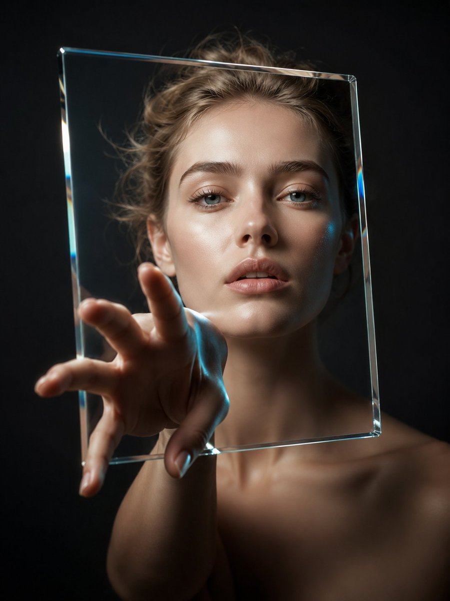 Unveiling the Impossible: A Luxury Fashion Portrait Behind Glass