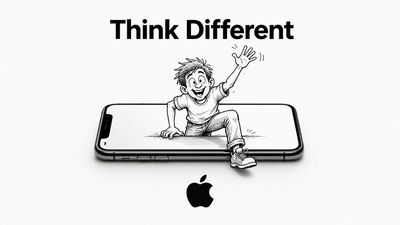 Ink sketch character lifts real product in clean ad composition