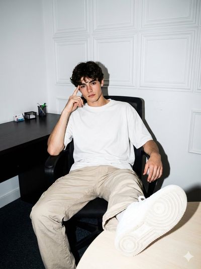 Candid Confidence: Office Snap Portrait