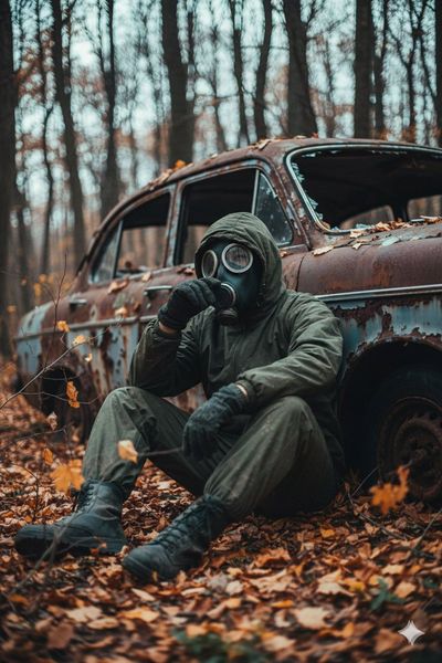 Echoes of Solitude: A Post-Apocalyptic Survivor