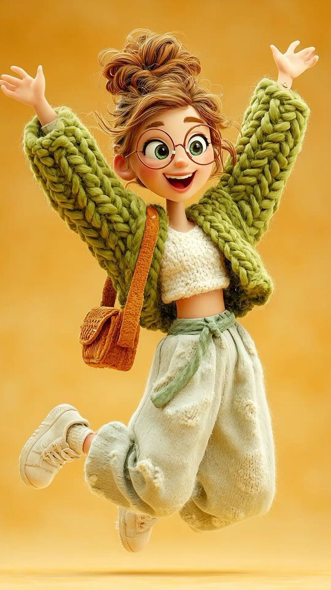 Whimsical Joy: A 3D Portrait of Playful Delight
