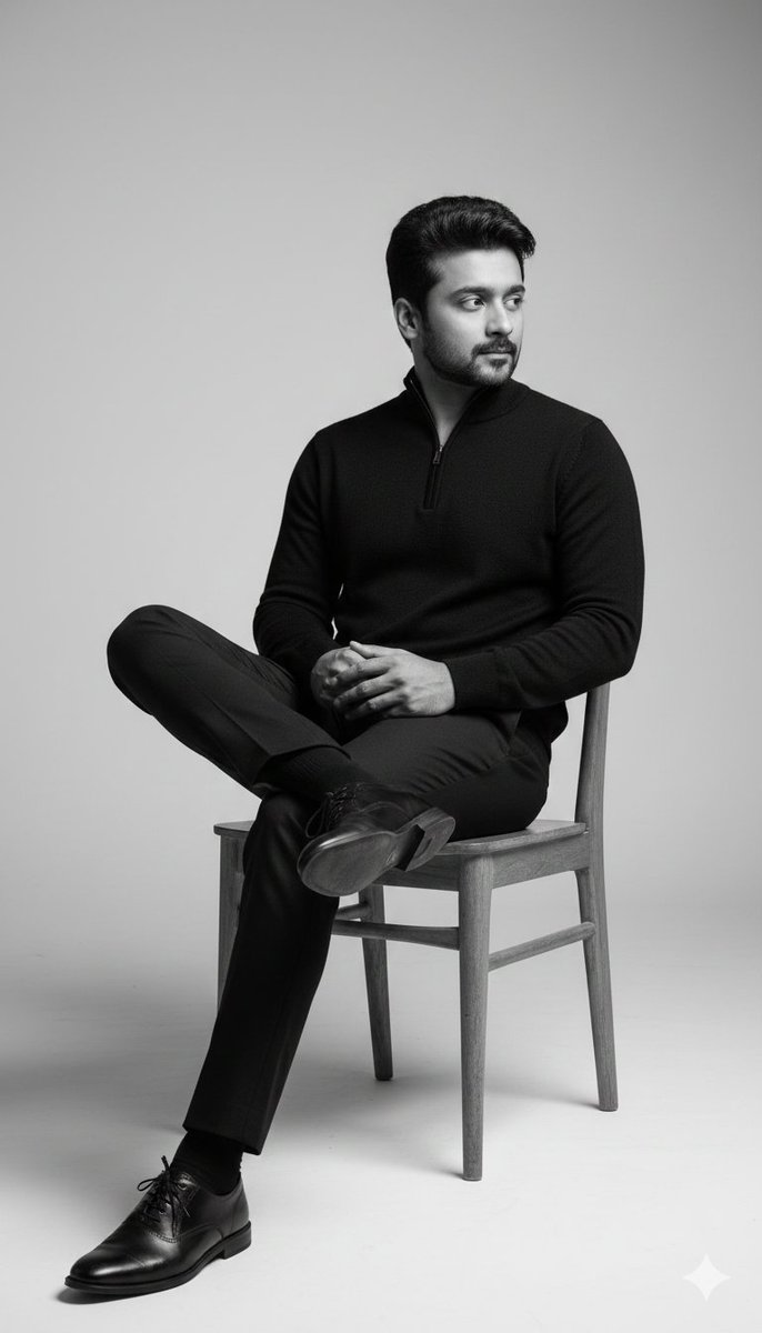 Monochrome Elegance: A Portrait of Thought
