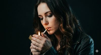 Flame-Kissed Portrait in Chiaroscuro