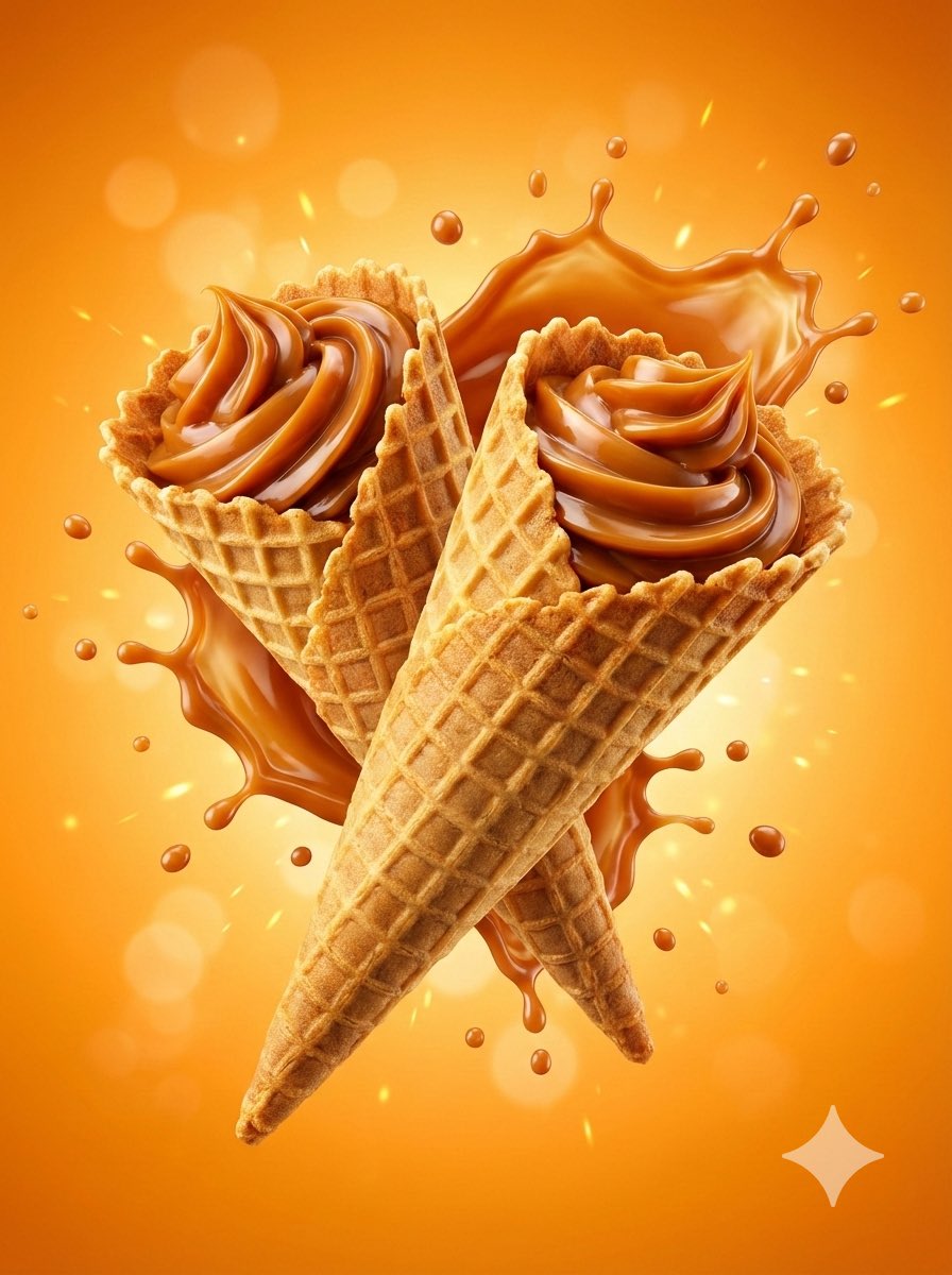 Indulgent Desserts in Mid-Air Splash