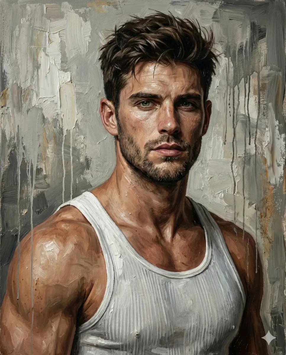 Rugged Resilience: A Palette Knife Portrait