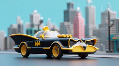 Charming 3D Toy Vehicle on the Road