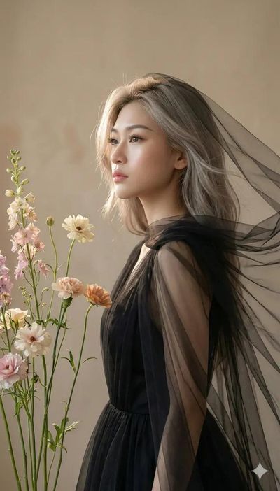 Elegance in the Wildflowers: A Dreamy Portrait of Grace