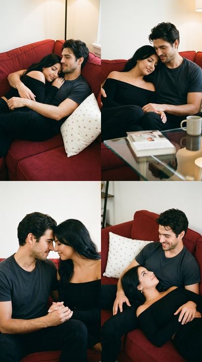 Cozy 2x2 Home Collage of a Young Couple