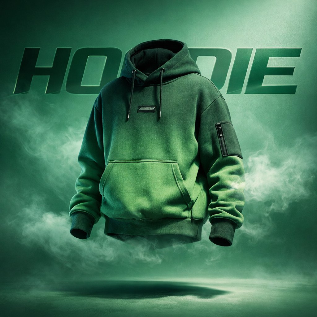 Futuristic Streetwear Hoodie in Cinematic Glow