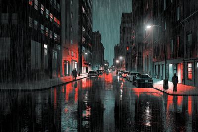 Dark Shadows: A Noir Graphic Novel Scene in High Contrast