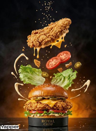Royal Crisp Burger: A Cinematic Explosion of Flavor