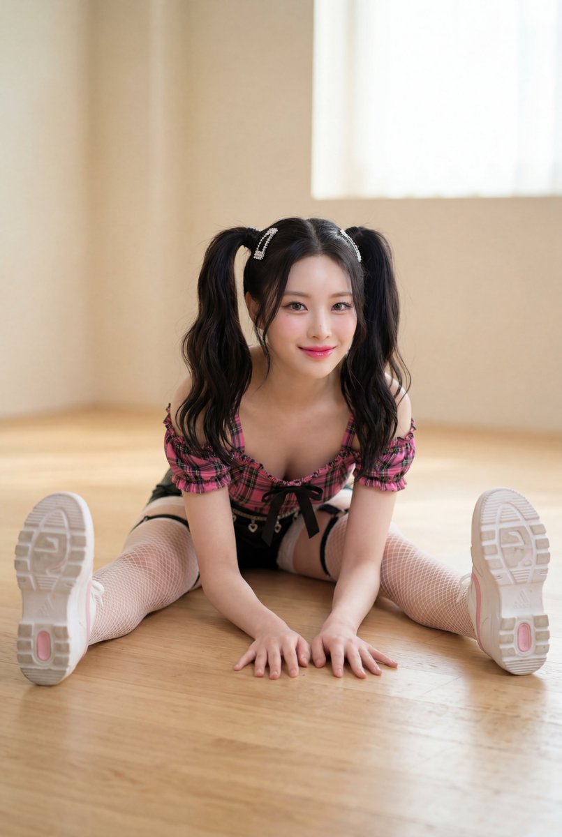 K-Pop Idol in a Flawless Split Pose