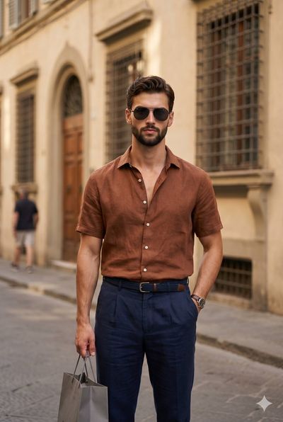 Urban Elegance: A Stylish Young Man in the City