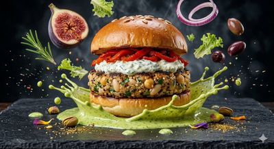 Epic Cheeseburger Splash in Ultra-Detail
